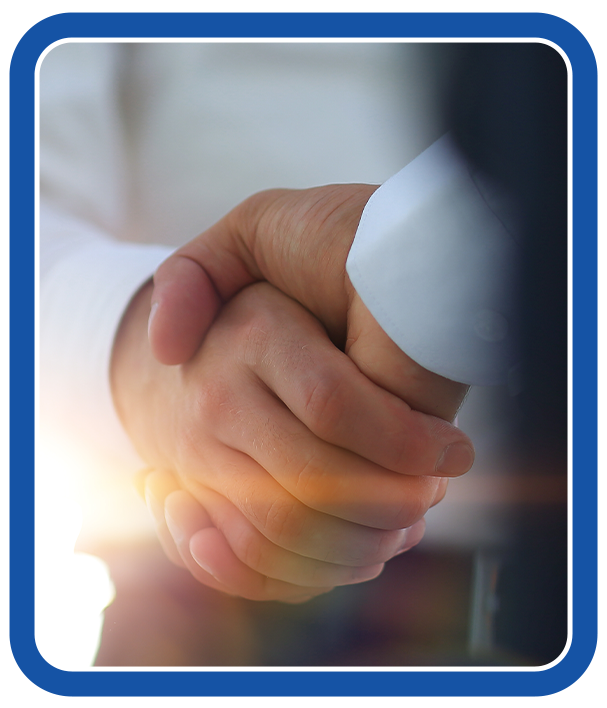 Handshake between a client and an attorney